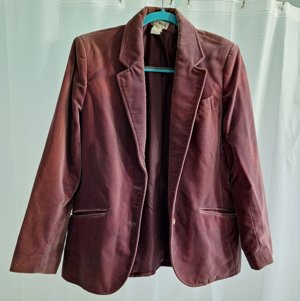 Purple Velvet Jacket vintage 70's size 12